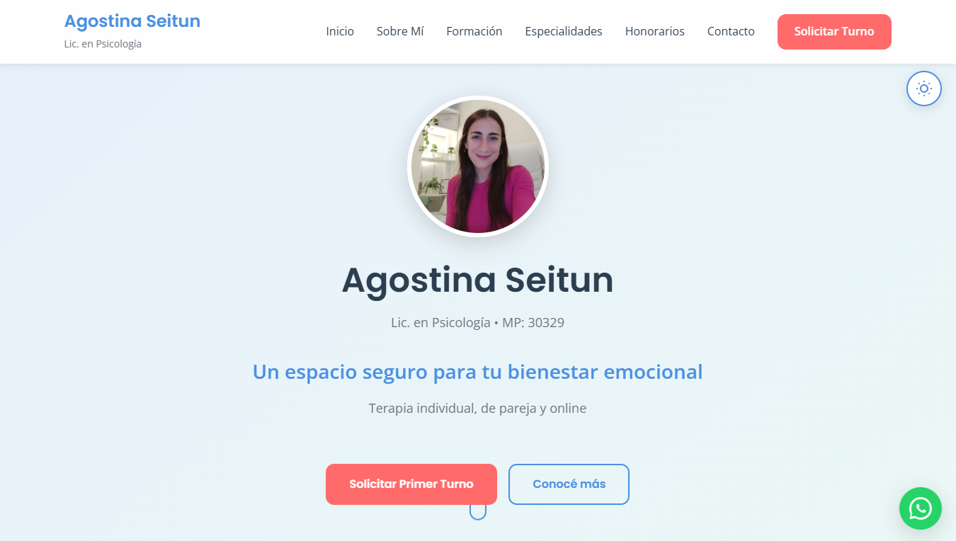 Pagina para Psicóloga