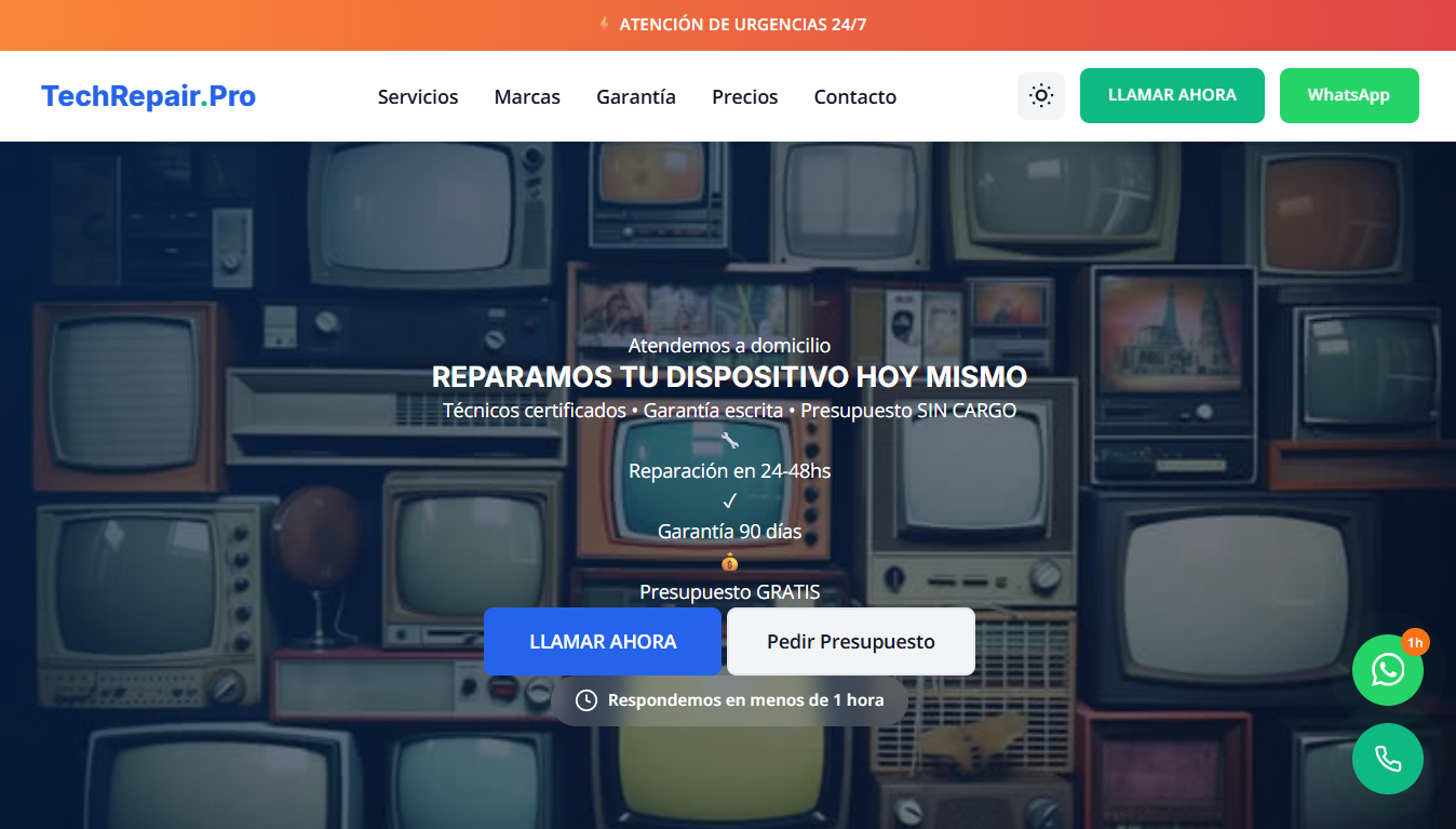 Pagina para servicio tecnico